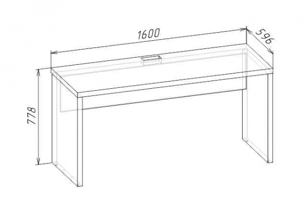 Стол прямой 1600 SMARTY WHITE 