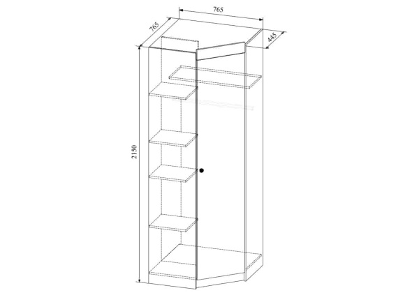 Угловой шкаф Ki-Ki (ШДУ 765.1)