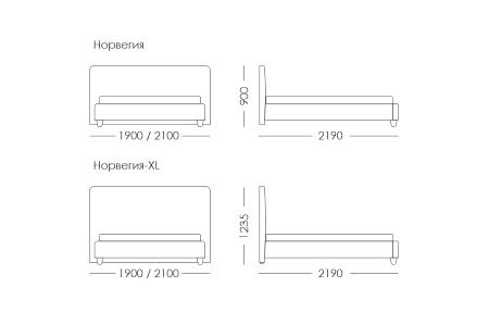 Кровать NORVEGIA 1800