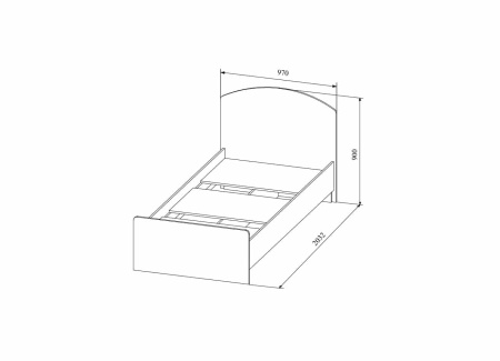 Кровать Сканди (КРД 900.1)