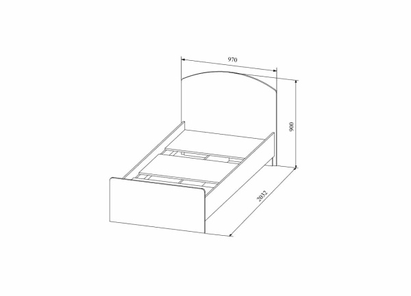 Кровать Сканди (КРД 900.1)
