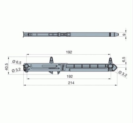 Доводчик для ящика шириной 200-600 мм (SV-Мебель)