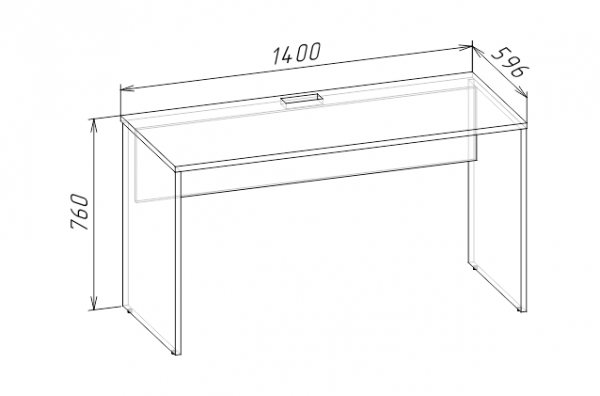 Стол прямой с угловым модулем 1400 GRETA BIEGE