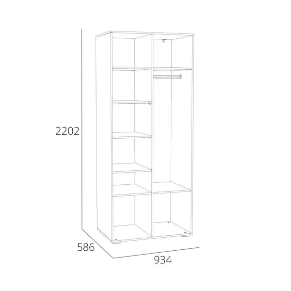 Шкаф для одежды Элиот НМ 041.70