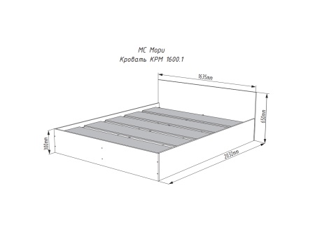 Кровать 1600 Мори (КРМ 1600.1)